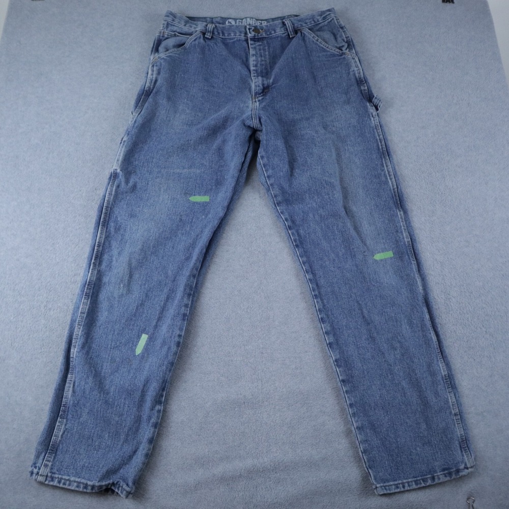 Gander Mountain Jeans Mens‎ 36x32 Carpenter Utility Painter Work Denim Blue